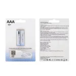 Pilas AAA recargables USB Tipo C