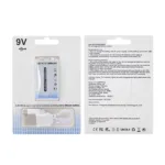 Pila recargable 9V USB Tipo C